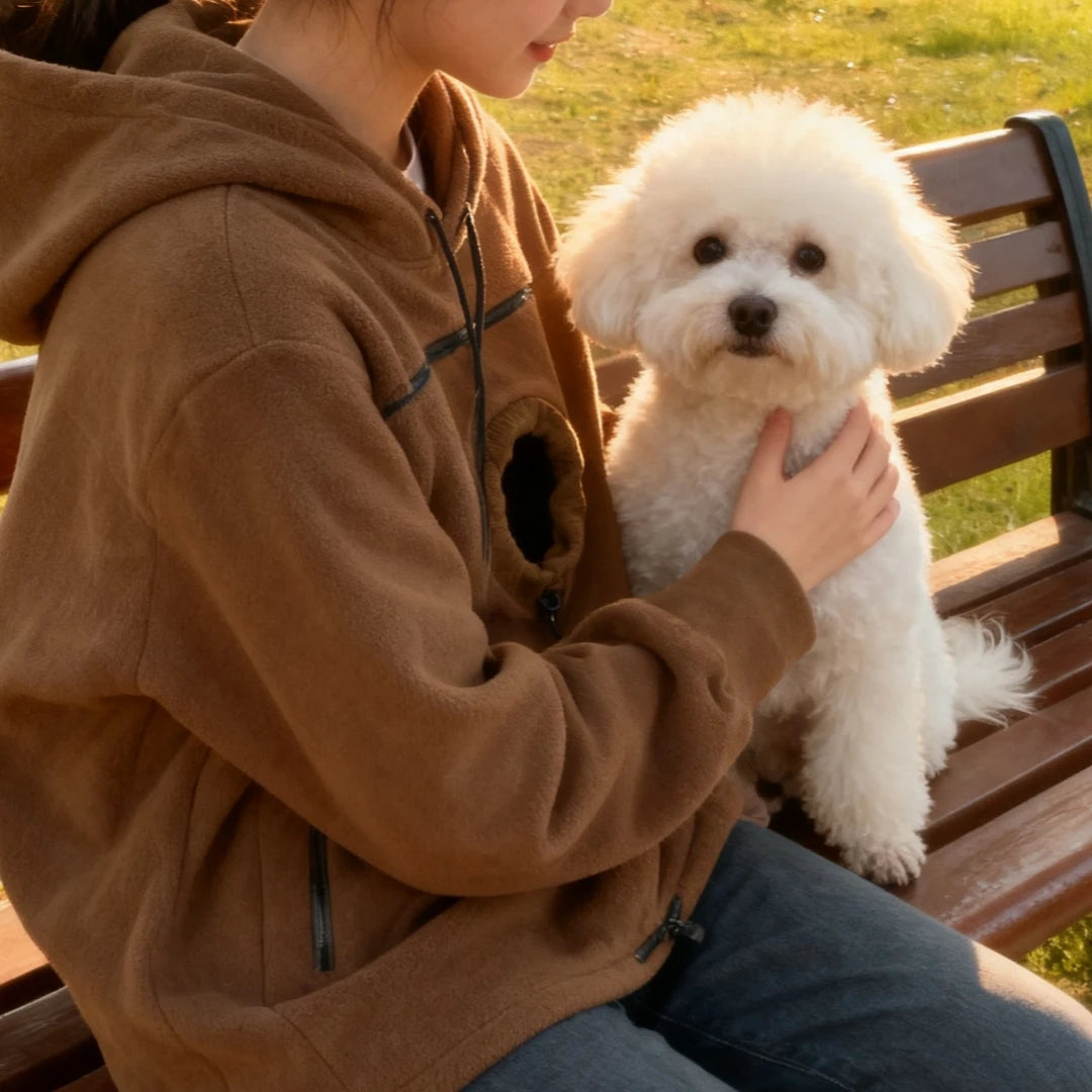 Pet Hoodie Carrier – Soft Dog & Cat Pullover with Pocket, Cozy Sling