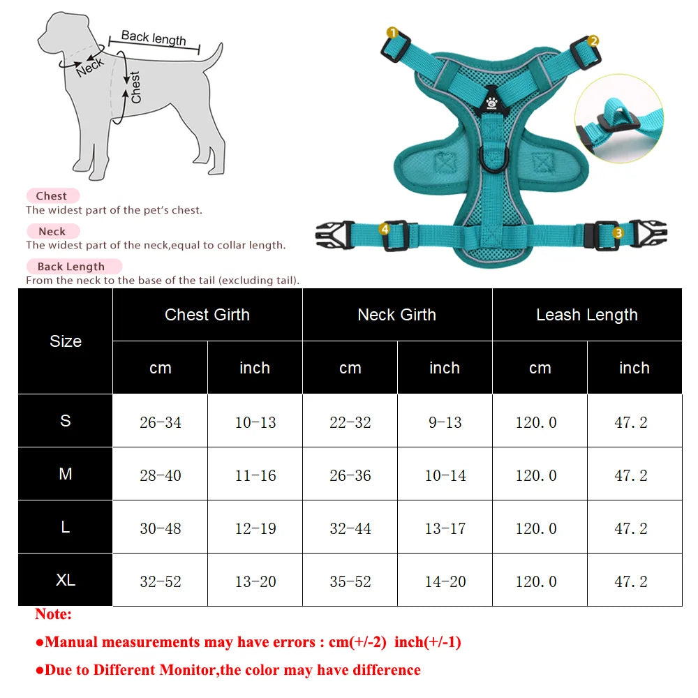 Cat Harness and Leash Set Escape Proof Reflective Outdoor Walking Kitten Vest Chest Strap For Dogs Cats Breathable Pet Harnesses