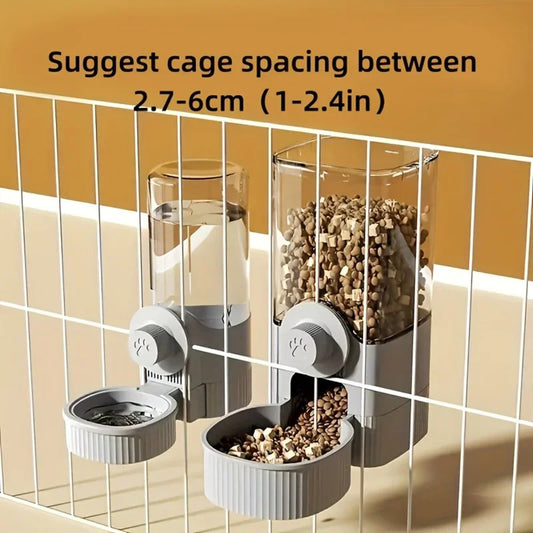 1.2L automatic hanging pet feeder bowl cage small puppy cat rabbit UK Happy Furry