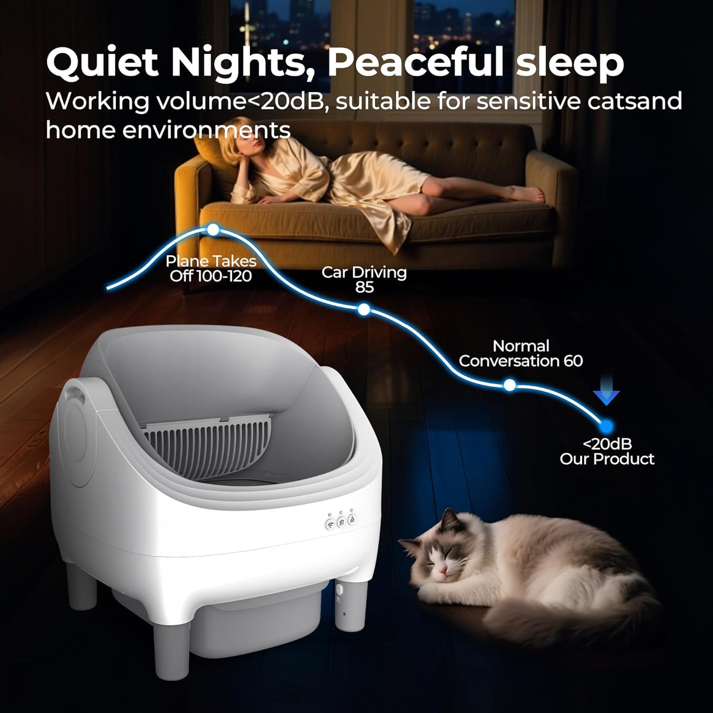 Open-top automatic cat litter box
