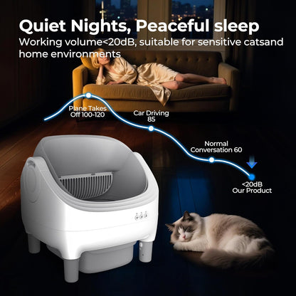 Open-top automatic cat litter box