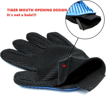 Pet Dog Cat Grooming Glove 2 Pack,[Upgraded 259 Pins] Pet Hair Remover Mitt Massage Deshedding Glove Brush with Longer Tips for Long Short Fur Dogs Cats Rabbits Horses   | FREE SHIPPING