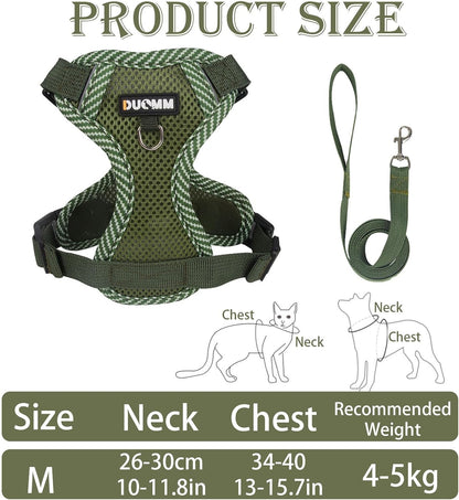 Cat Harness and Lead Set, Secure Walking Solution for Feline Companions, Comfortable Fit with Adjustable Straps, Suitable for Indoor and Outdoor Use.   | FREE SHIPPING