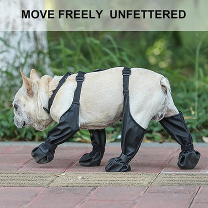 Dog Shoes Waterproof - Adjustable Dog Pants | Dog Boots Paw Protectors Socks | Dog Boot Leggings With Suspenders | Anti-Slip Protects From Winter Dog Boots Leg Protectors With Suspenders   | FREE SHIPPING