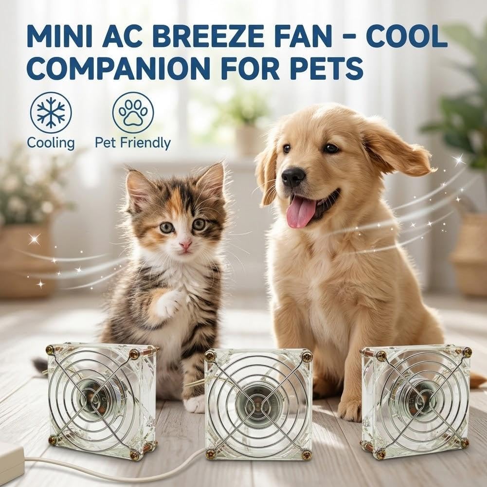 Pet Crate Fan for Cooling Dogs and Other Pets,Quiet Mini Portable Small Pets Cage Cooling Fan with USB Plug   | FREE SHIPPING