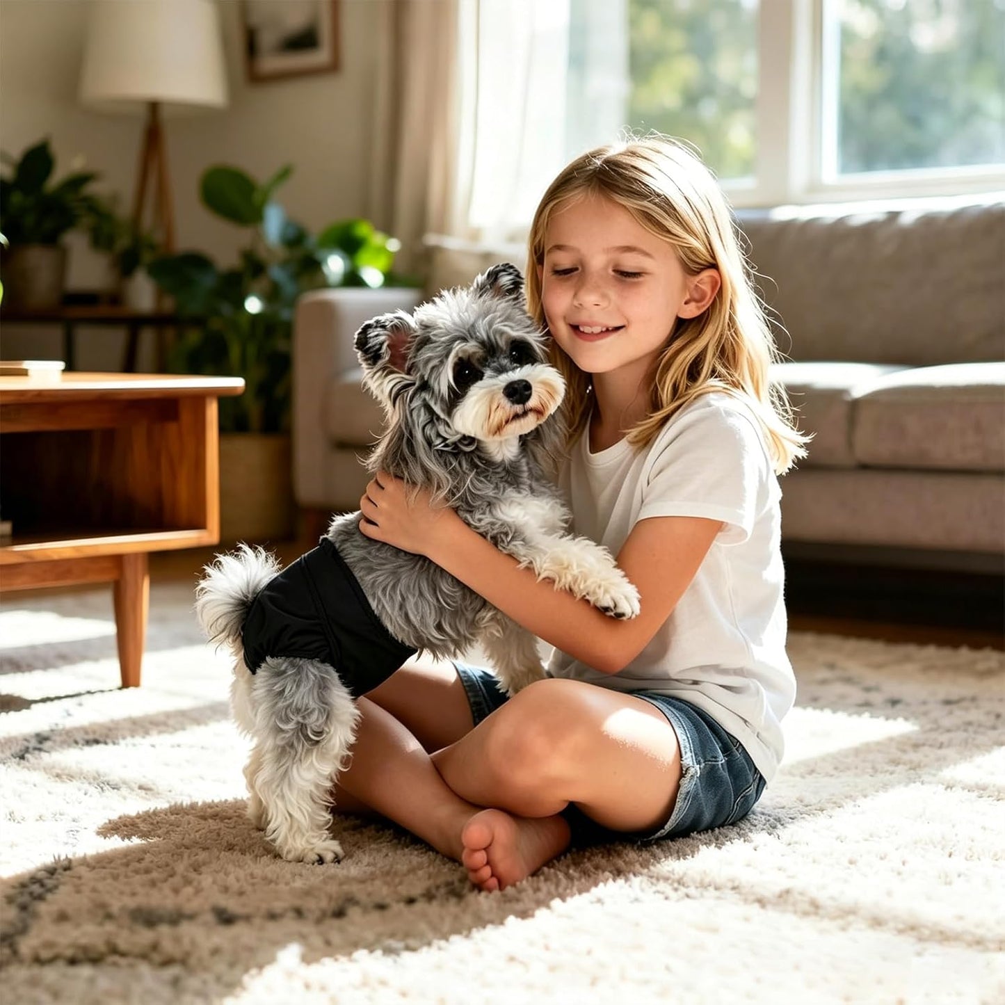 3-Pack Reusable Dog Nappies, Washable Female Pants for Dogs,