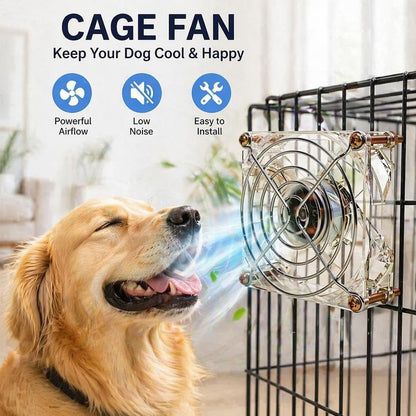 Pet Crate Fan for Cooling Dogs and Other Pets,Quiet Mini Portable Small Pets Cage Cooling Fan with USB Plug   | FREE SHIPPING