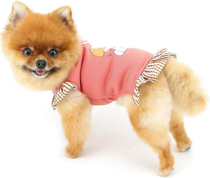 Fleece-Lined Dog Sweatshirt for Extra Small Dogs — Pink XS