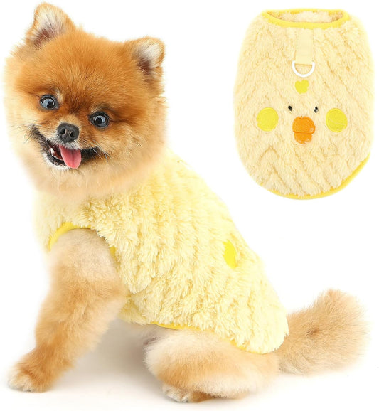 Embossed Fleece Dog Jumper: Embossed Fleece Sleeveless Dog Jumper