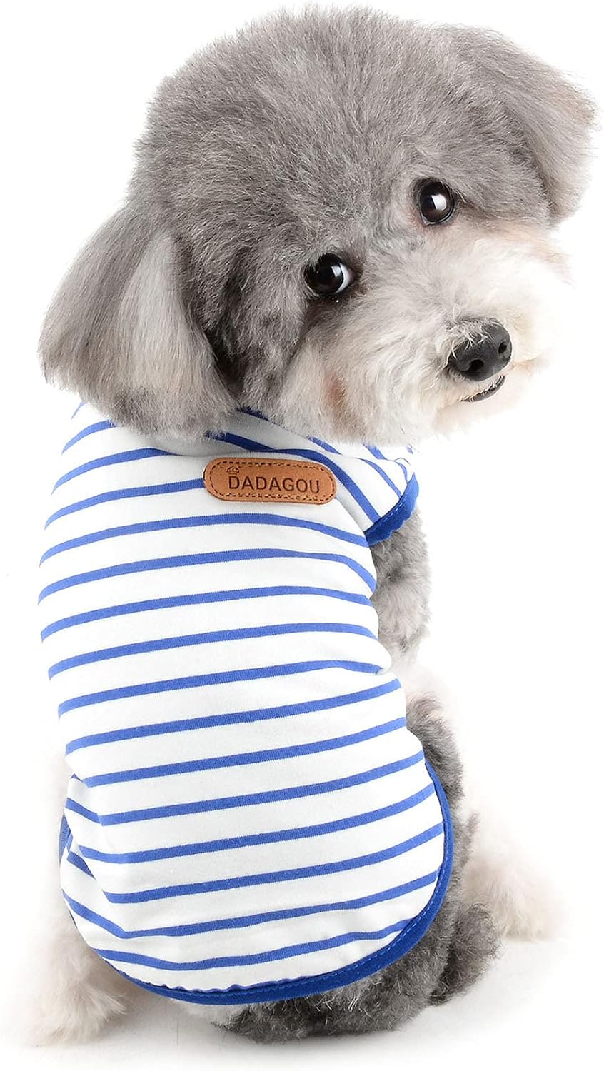 Striped Sleeveless Tank Top for Small Dogs