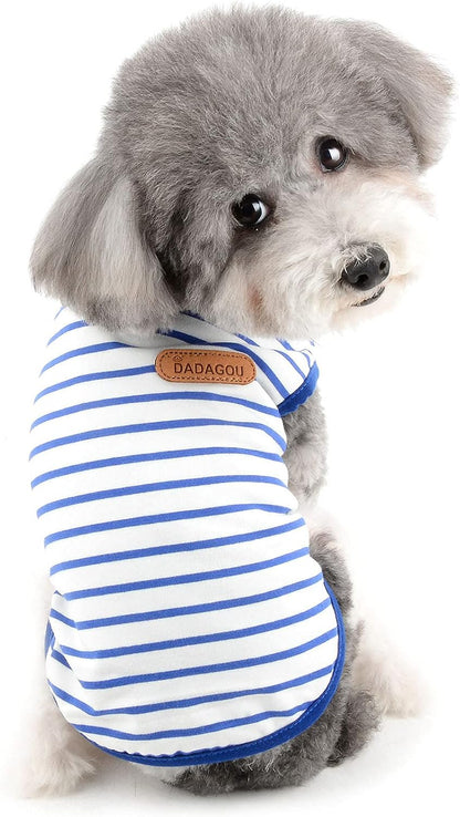 Striped Sleeveless Tank Top for Small Dogs