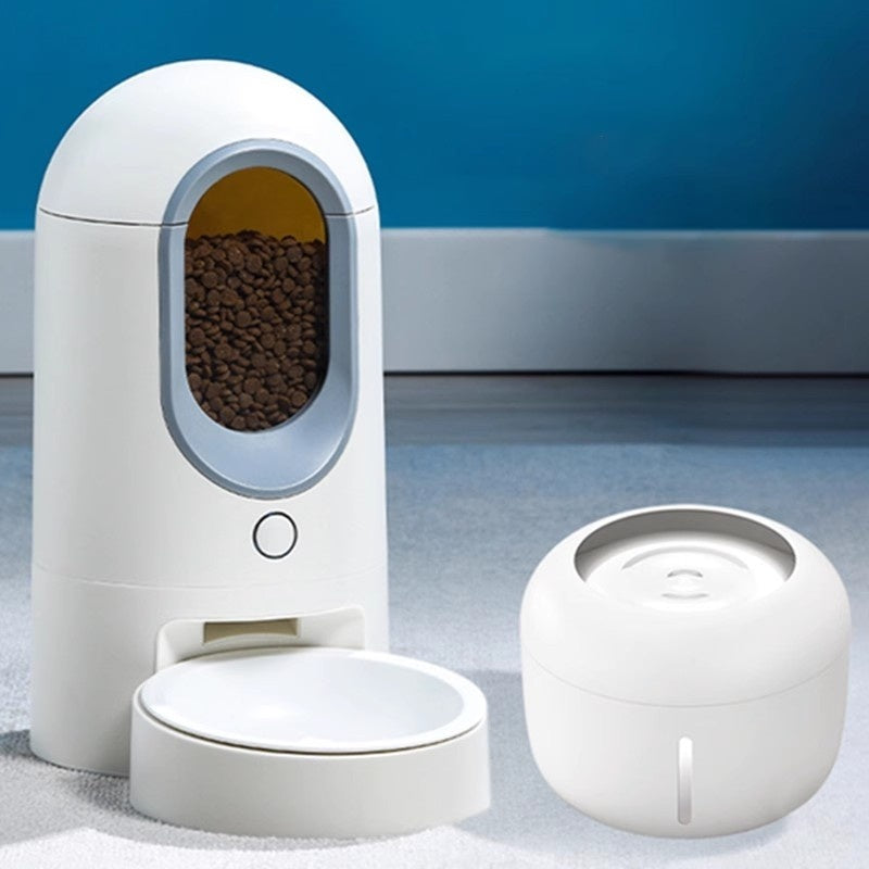 pet intelligent feeder timing quantitative feeding machine UK Happy Furry