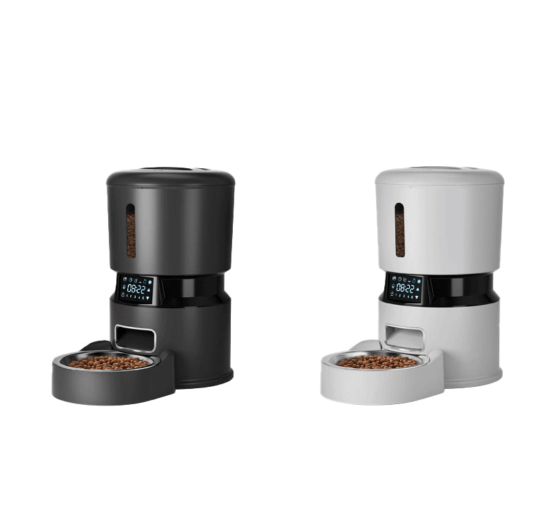 button automatic pet feeder simple one press cat dog dispenser UK Happy Furry