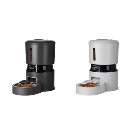 button automatic pet feeder simple one press cat dog dispenser UK Happy Furry