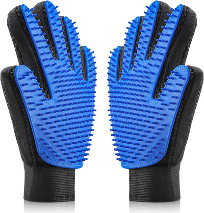 Pet Dog Cat Grooming Glove 2 Pack,[Upgraded 259 Pins] Pet Hair Remover Mitt Massage Deshedding Glove Brush with Longer Tips for Long Short Fur Dogs Cats Rabbits Horses   | FREE SHIPPING