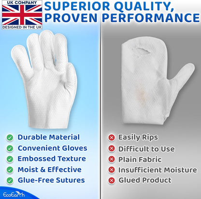 disposable pet cleaning glove wipes 20 pack hypoallergenic lick safe dog bath mitts UK Happy Furry