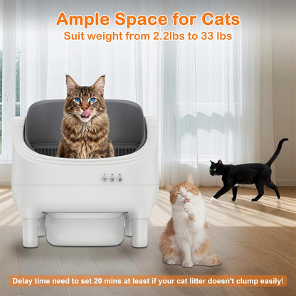 Open-top automatic cat litter box