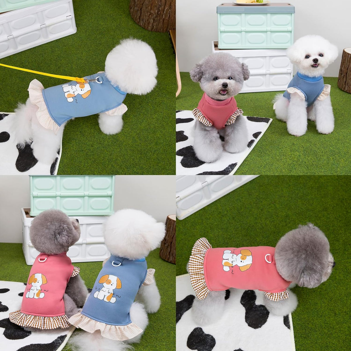 Fleece-Lined Dog Sweatshirt for Extra Small Dogs — Pink XS