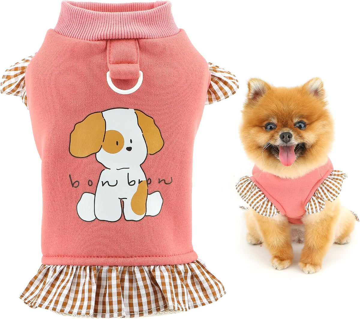 Fleece-Lined Dog Sweatshirt: Fleece-Lined Dog Sweatshirt for Extra Small Dogs – Pink XS | Happy Furry UK

