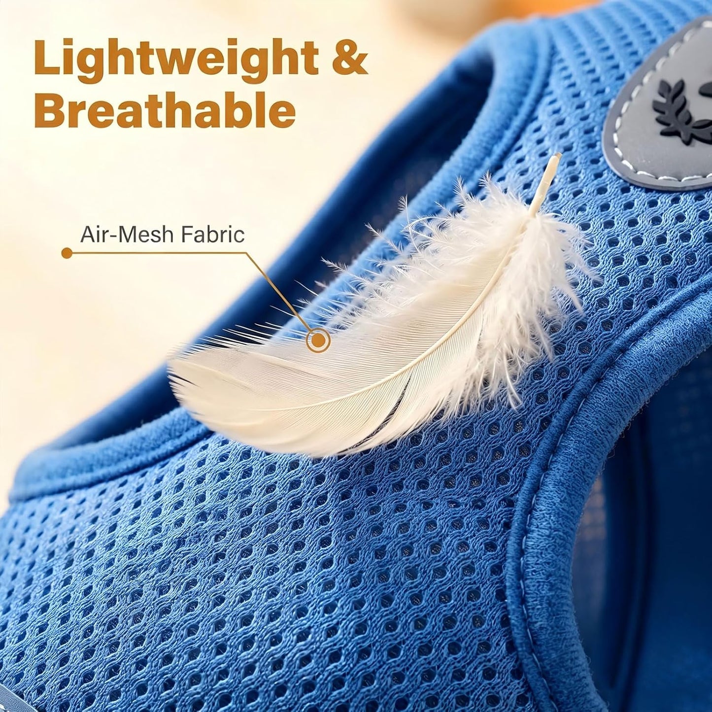Soft Mesh No Pull Cat Harness and Lead Set for Walking, Escape Proof Kitten Vest Harnesses for Small Dogs/Cats/Animals Rabbit, Cool Cat Dog Collar with Leash (Blue, Medium)   | FREE SHIPPING