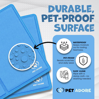 Dog Cooling Mat – Soft Thick Foam Supportive Gel Self Cooling Pad for Dogs & Cats in Summer. Durable Anti-Scratch 450 Micron Oxford Fabric (110cm x 70cm   | FREE SHIPPING