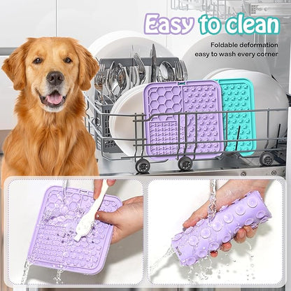 Licky Mats for Dogs and Cats, Premium Lick Mats with Suction Cups for Dog Anxiety Relief, Dog Licking Mat for Bathing, Grooming and Training