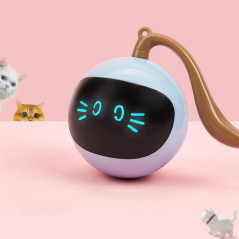 pet smart interactive colourful LED rotating ball toy UK Happy Furry
