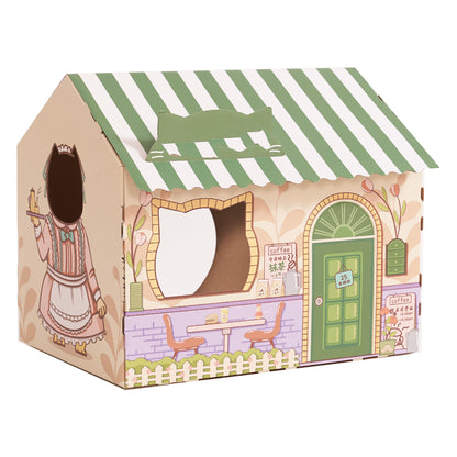 cat house nest scratcher ice modelling UK Happy Furry