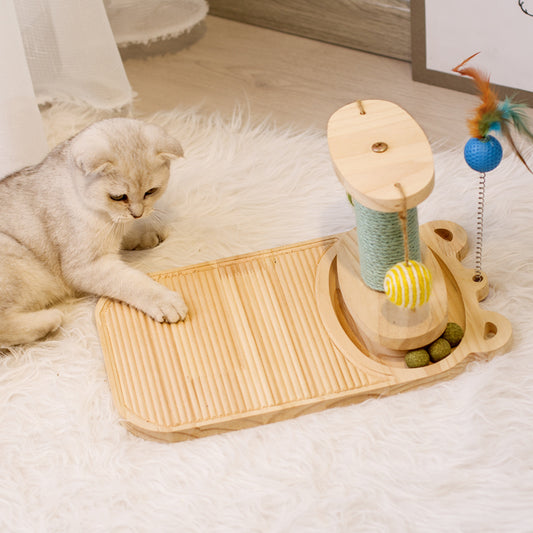 cat scratcher interactive maze ball toy UK Happy Furry
