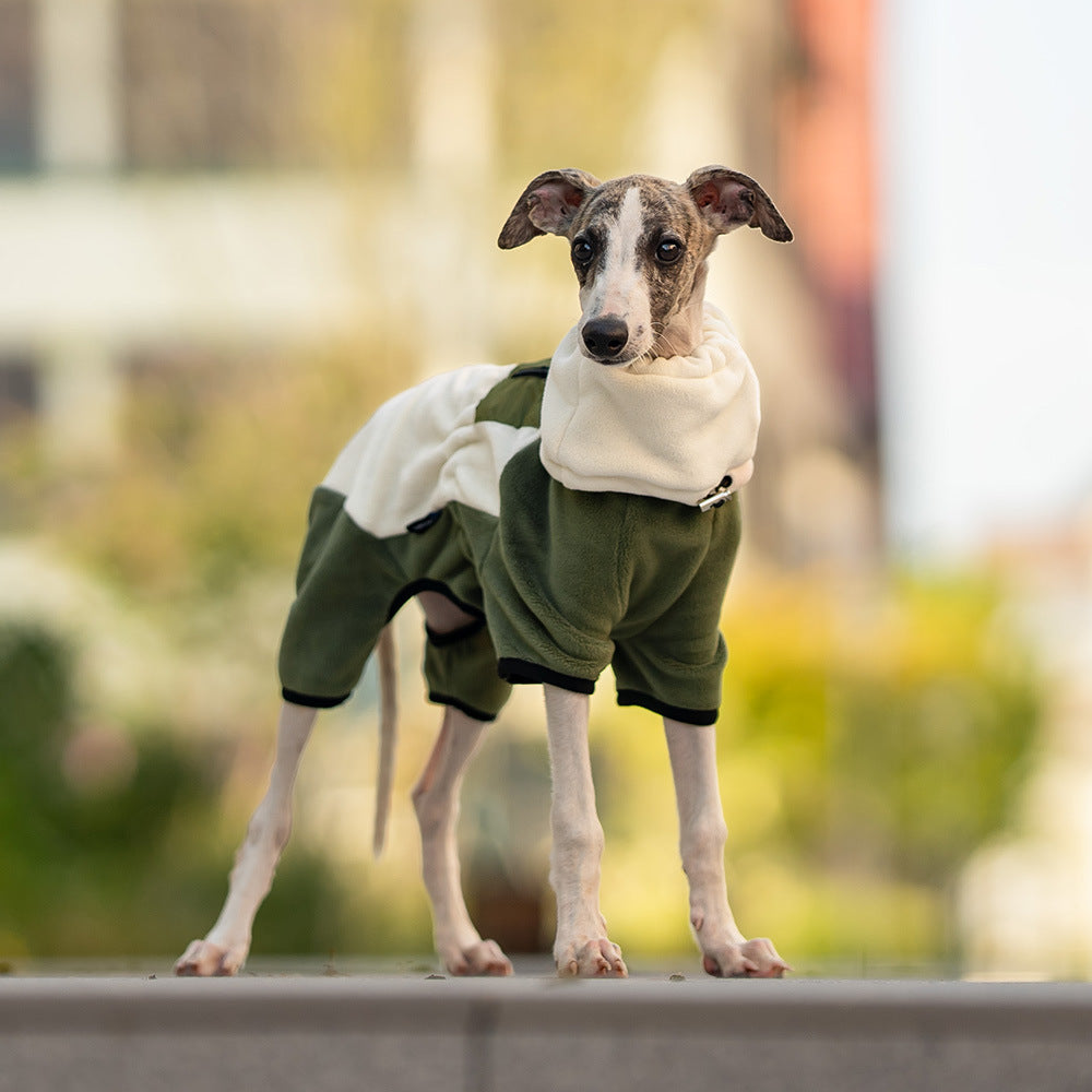 pet warm collar detachable windproof four leg clothes dog cat UK Happy Furry
