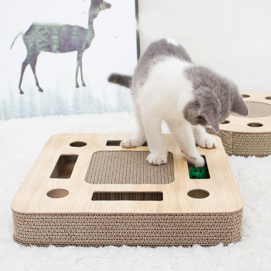 corrugated cat amused turntable creative toy UK Happy Furry
