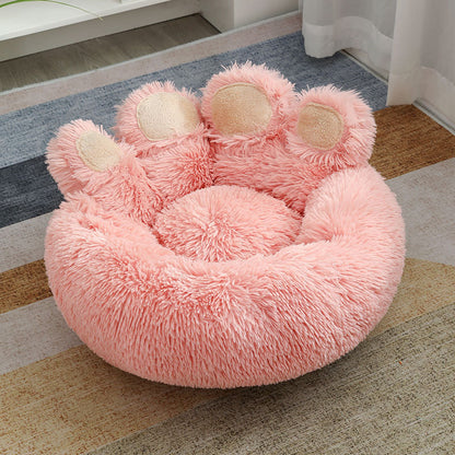 plush cathouse doghouse pet bed winter warm hand shaped brush UK Happy Furry