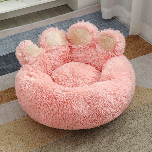 plush cathouse doghouse pet bed winter warm hand shaped brush UK Happy Furry