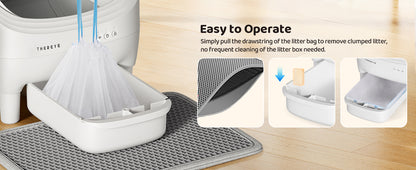 Open-top automatic cat litter box