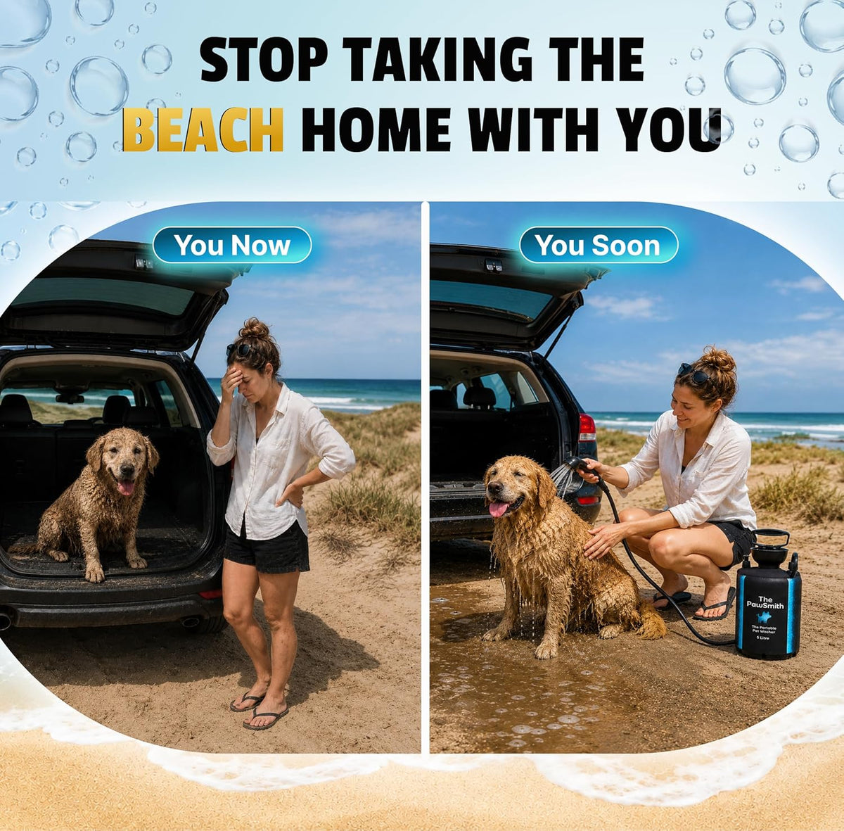 5 Litre Portable Dog Shower – Manual Shower Kit with Brush Head & Neoprene Jacket – Portable Dog Washer for Home, Travel, or Outdoor Use   | FREE SHIPPING