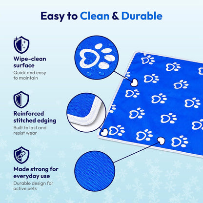 Dog Cooling Mat - Cooling Mat for Dogs - Pressure-activated Cool Gel Technology Cool Mat for Dogs - Dog Summer Essentials - Non Toxic (Upgraded Gel Pockets)   |FREE SHIPPING