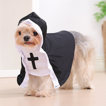 halloween nun cloak pet costume cat dog spooky UK Happy Furry