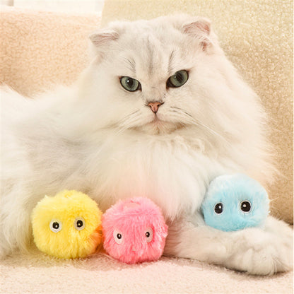 kitty calling ball light emitting catnip sound molar self hi pet toy UK Happy Furry