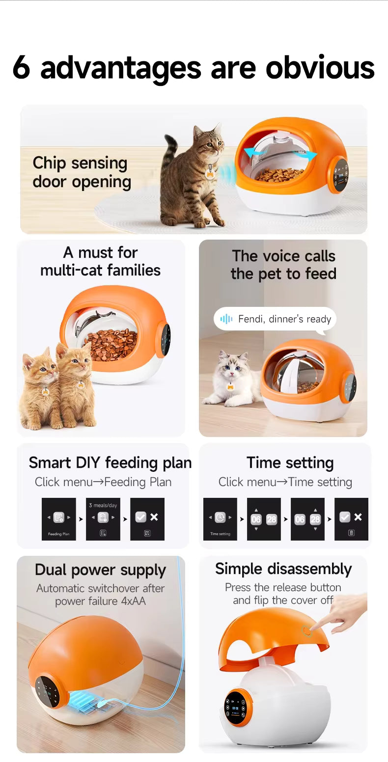 RFID automatic pet feeder