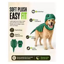 Halloween Outfit For Dog Pet-Dinosaur Framework Costume, Soft Plush T-Rex 3D Dinosaur Bone Hood Clothes