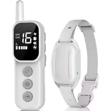 remote dog training collar beep vibration dual channel 1000ft IP67 waterproof UK Happy Furry