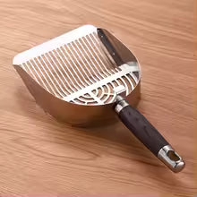 Stainless Steel Cat Litter Scoop Deep Shovel Sturdy Mesh Pet Waste Shovel Long Handle Comfortable Grip Cat Poop Sifting Tool