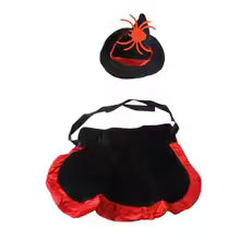 1 Set Halloween Pet Cat Witch Costume Black Cape Wizard Hat Moon Star Cloak for Small Medium Dogs Party Cosplay