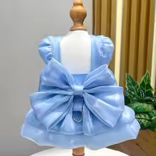 Solid Color Cat Dog Dresses with D-ring for Small Dogs Chihuahua Pomeranian Puppy Summer Pet Clothes vestidos para perritas