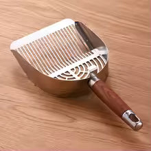 Stainless Steel Cat Litter Scoop Deep Shovel Sturdy Mesh Pet Waste Shovel Long Handle Comfortable Grip Cat Poop Sifting Tool