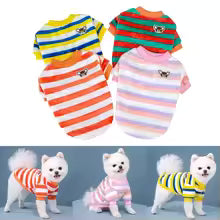 premium flannel striped dog sweater warm winter chihuahua pomeranian pet UK Happy Furry