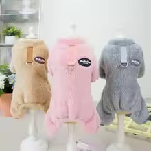 Winter Jumpsuit for Dogs Four Legs Warm Pet Dog Clothes for Small Dogs Down Overalls for Chihuahua Pug Flannel Soft Dog Costume