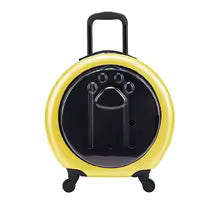 New Transparent PC Pet Trolley Case Reinforced Portable Cat Carrier Rolling Travel Bag Dog Airline Approved Crate