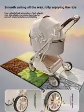 Foldable Pet Stroller for Small Dogs Cats Lightweight 4 Wheel Dog Walker Carrier