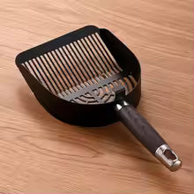 Stainless Steel Cat Litter Scoop Deep Shovel Sturdy Mesh Pet Waste Shovel Long Handle Comfortable Grip Cat Poop Sifting Tool